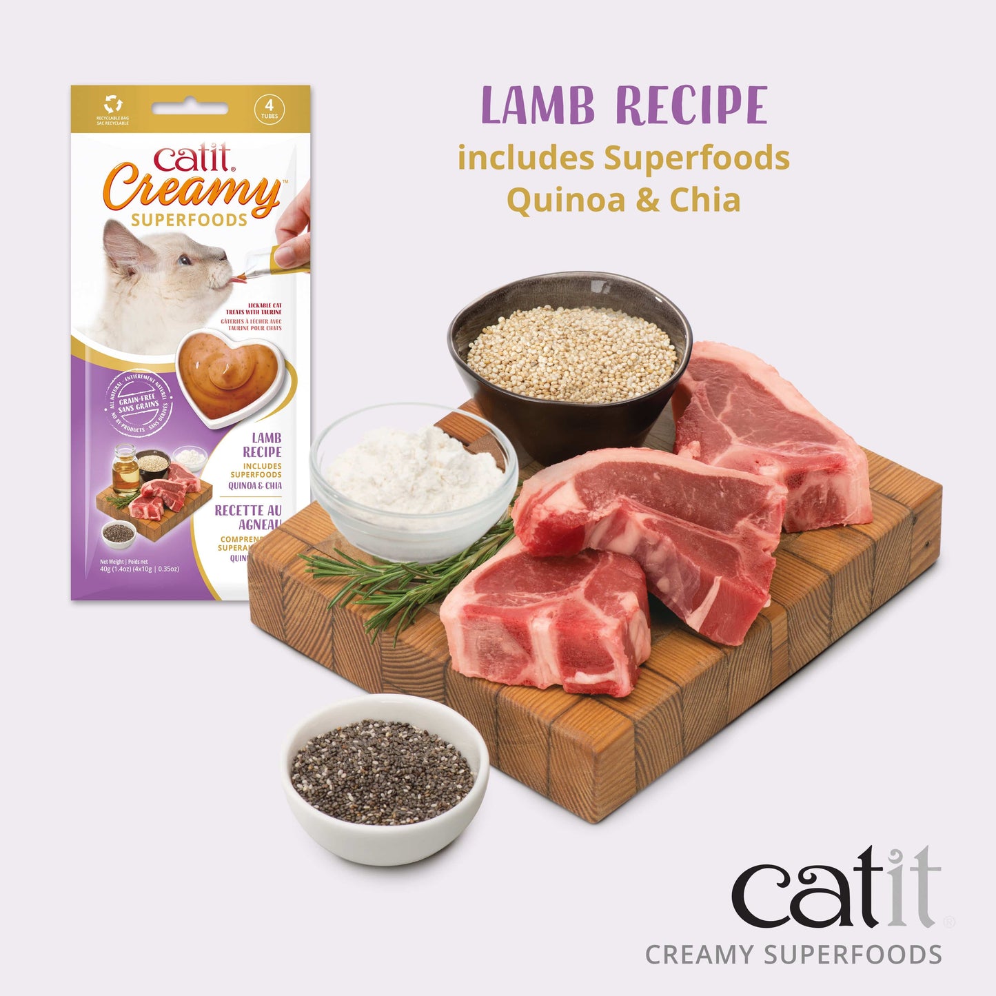 Catit Creamy Superfood Treats - 4 pack