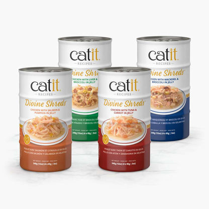 Catit Divine Shreds in Jelly Chicken 4 Pack