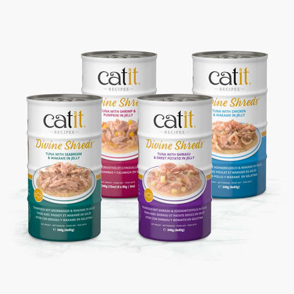 Catit Divine Shreds in Jelly Tuna 4 Pack