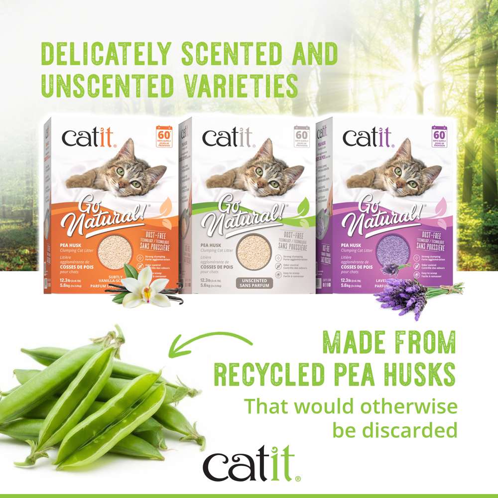 Catit Go Natural! Pea Husk Clumping Cat Litter