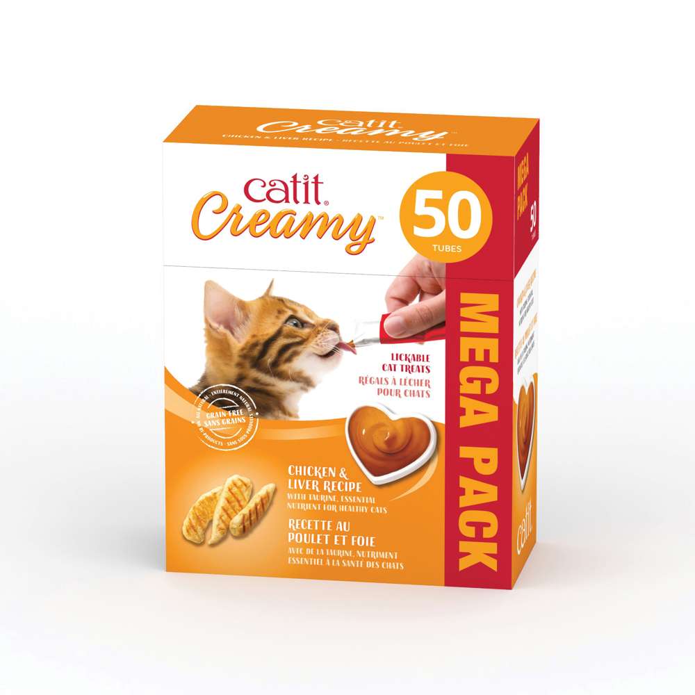 Snack Liquido Per Gatti Creamy Cat Treats - Tonno E Salmone (5 X 14g)