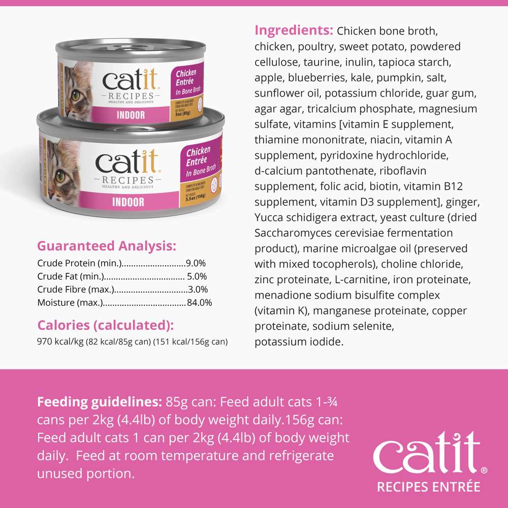 Case of Catit Recipes INDOOR Entrée in Bone Broth