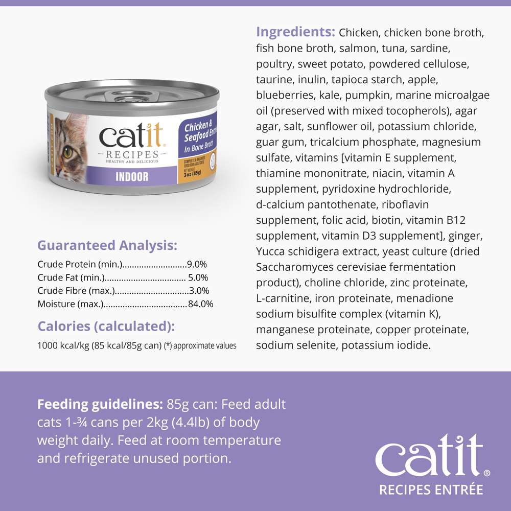 Case of Catit Recipes INDOOR Entrée in Bone Broth
