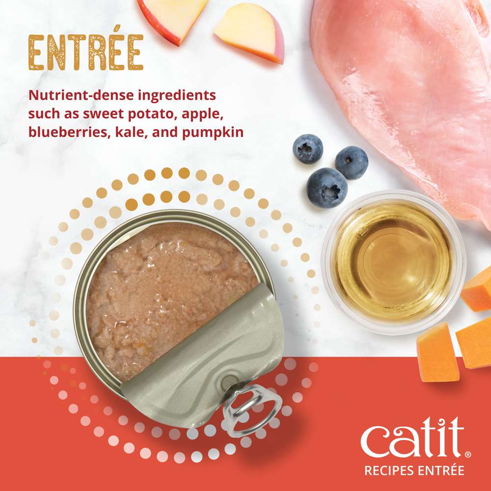 Case of Catit Recipes Weight Control Chicken Entrée in Bone Broth for Adult Cats