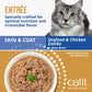 Case of Catit Recipes Skin & Coat Seafood & Chicken Entrée in Bone Broth for Adult Cats