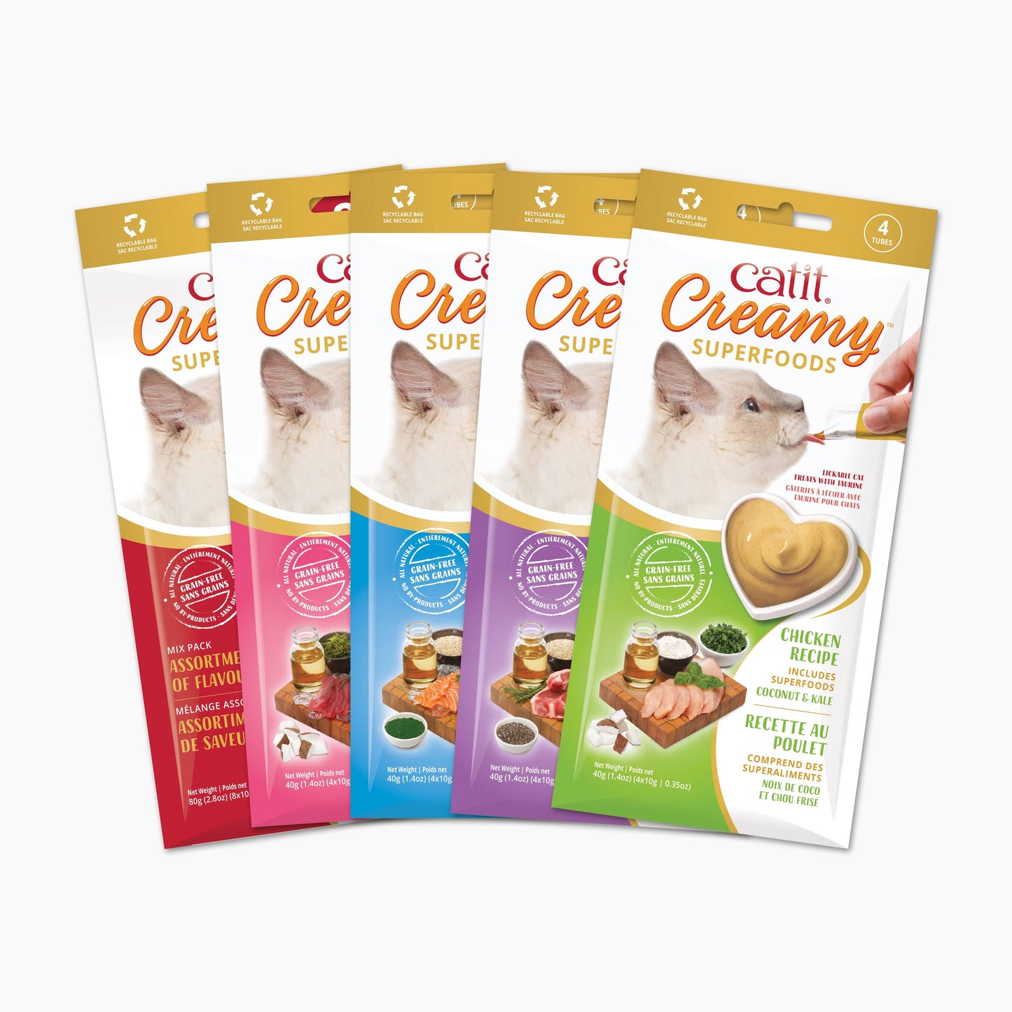 Catit Creamy Superfood Treats - 8 pack