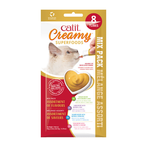 Catit Creamy Grain-Free Lickable Cat Treats Variety Pack