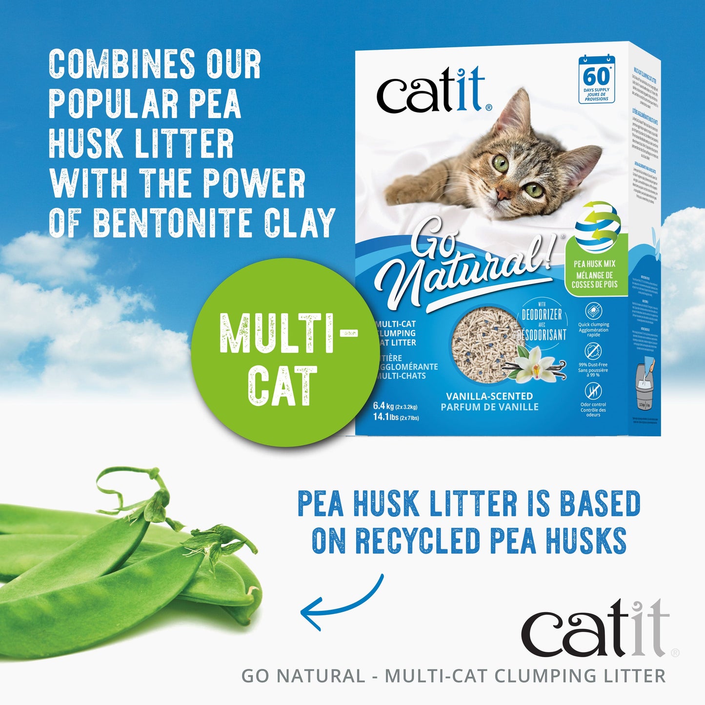 Catit Go Natural Multi Cat Clumping Cat Litter