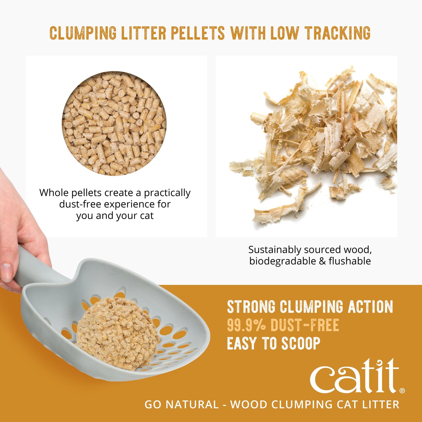 Go Natural Wood Clumping Cat Litter – Pellets
