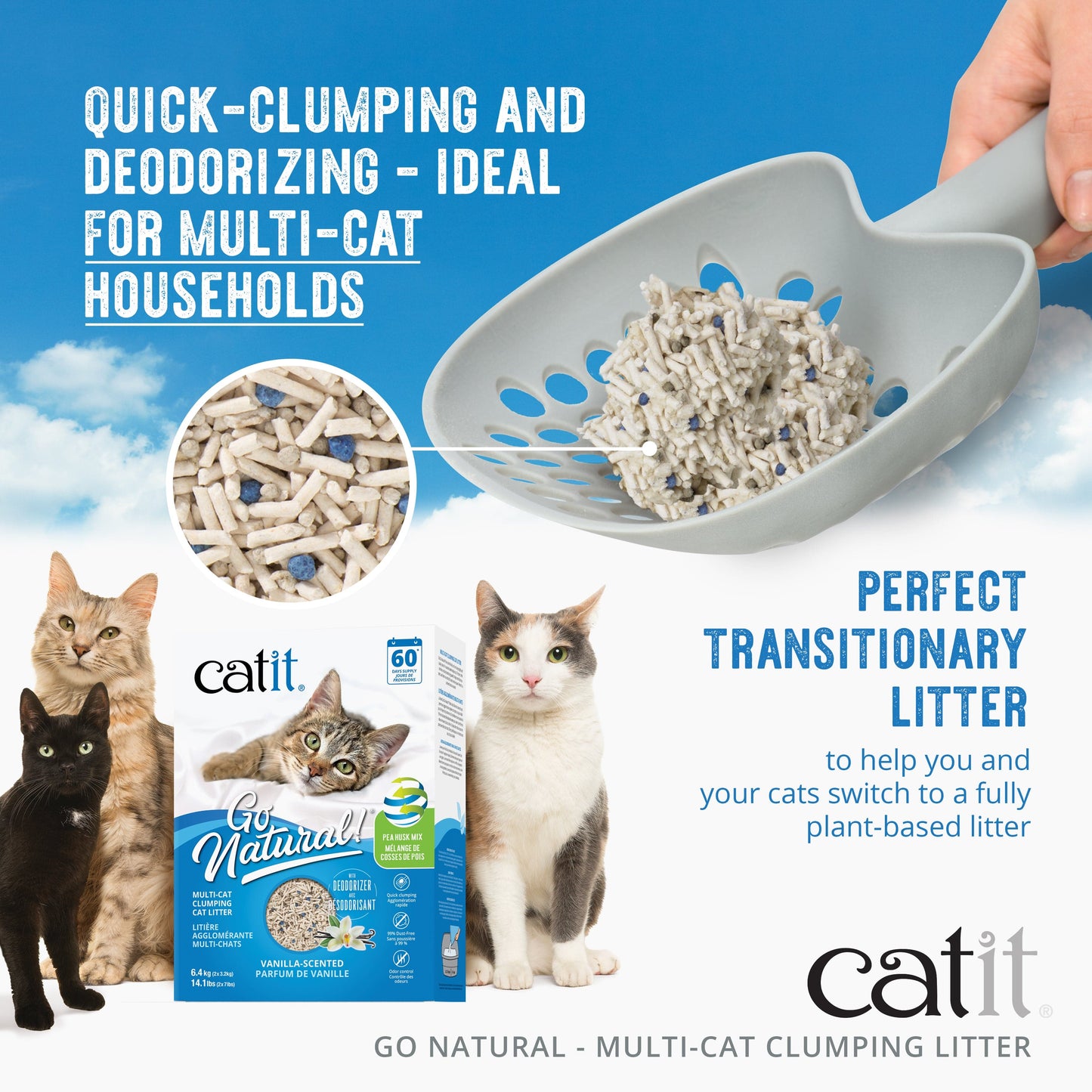 Catit Go Natural Multi Cat Clumping Cat Litter