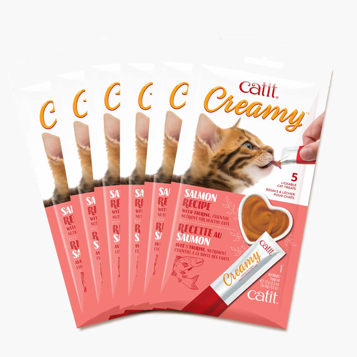 Catit Creamy Lickable Cat Treats Tube Salmon 30 Pack