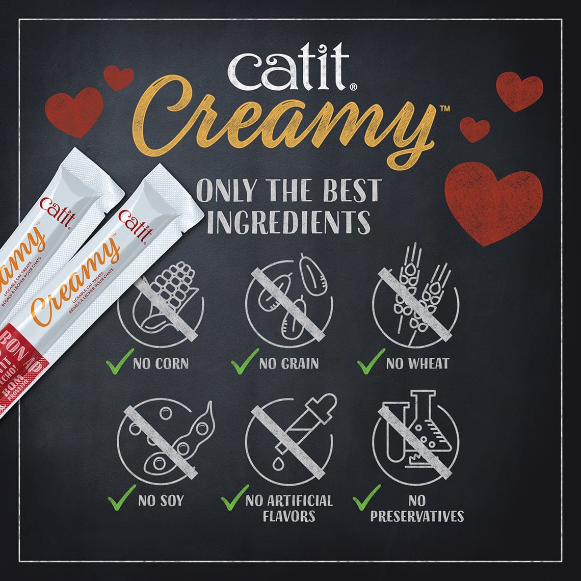 Catit Creamy Cat Treats – 50 Pack