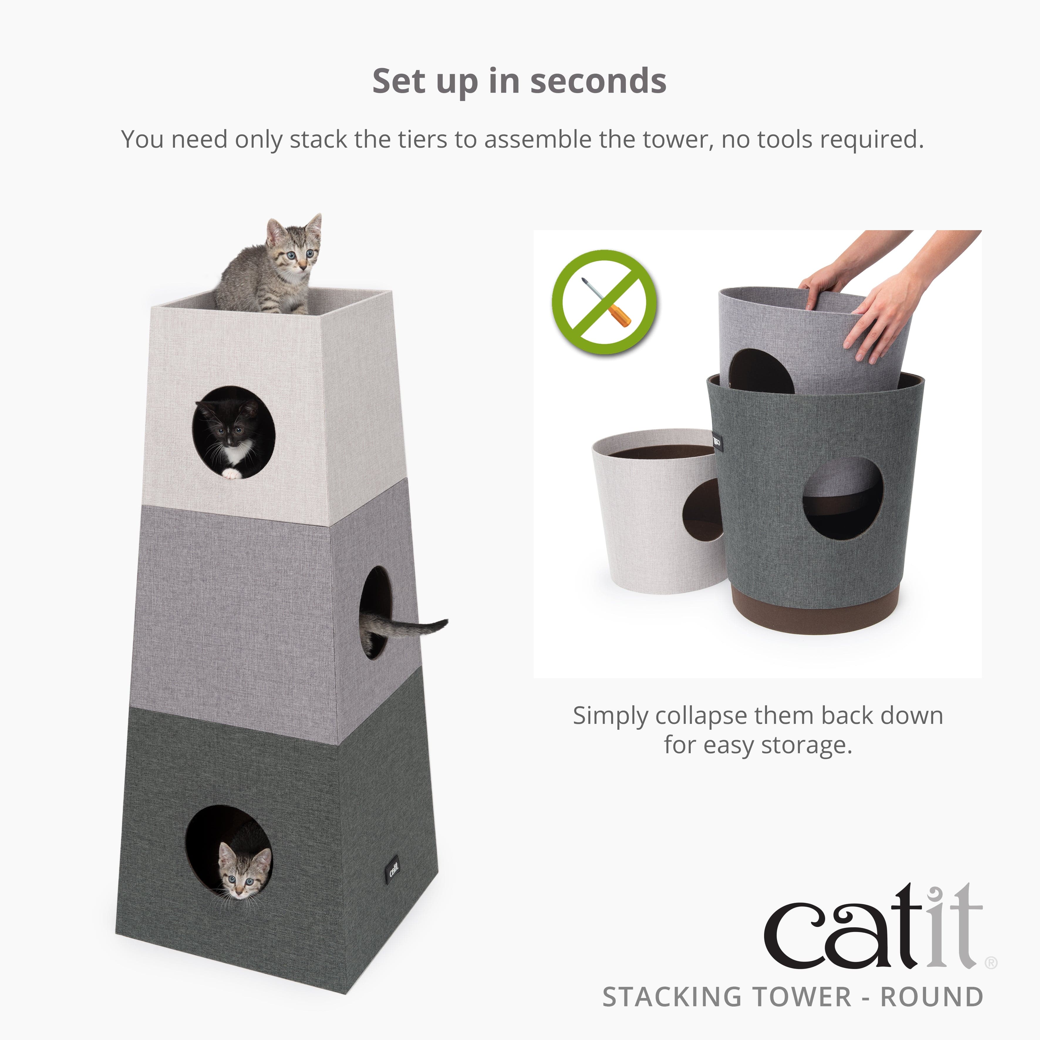 Cylinder cat clearance tower