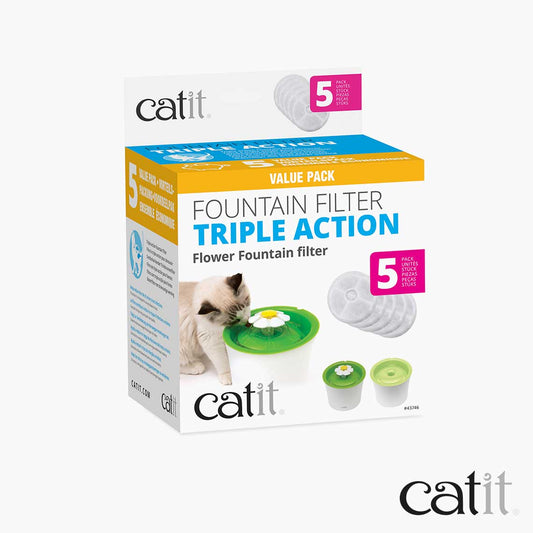 Catit triple action filter 5 pack packaging