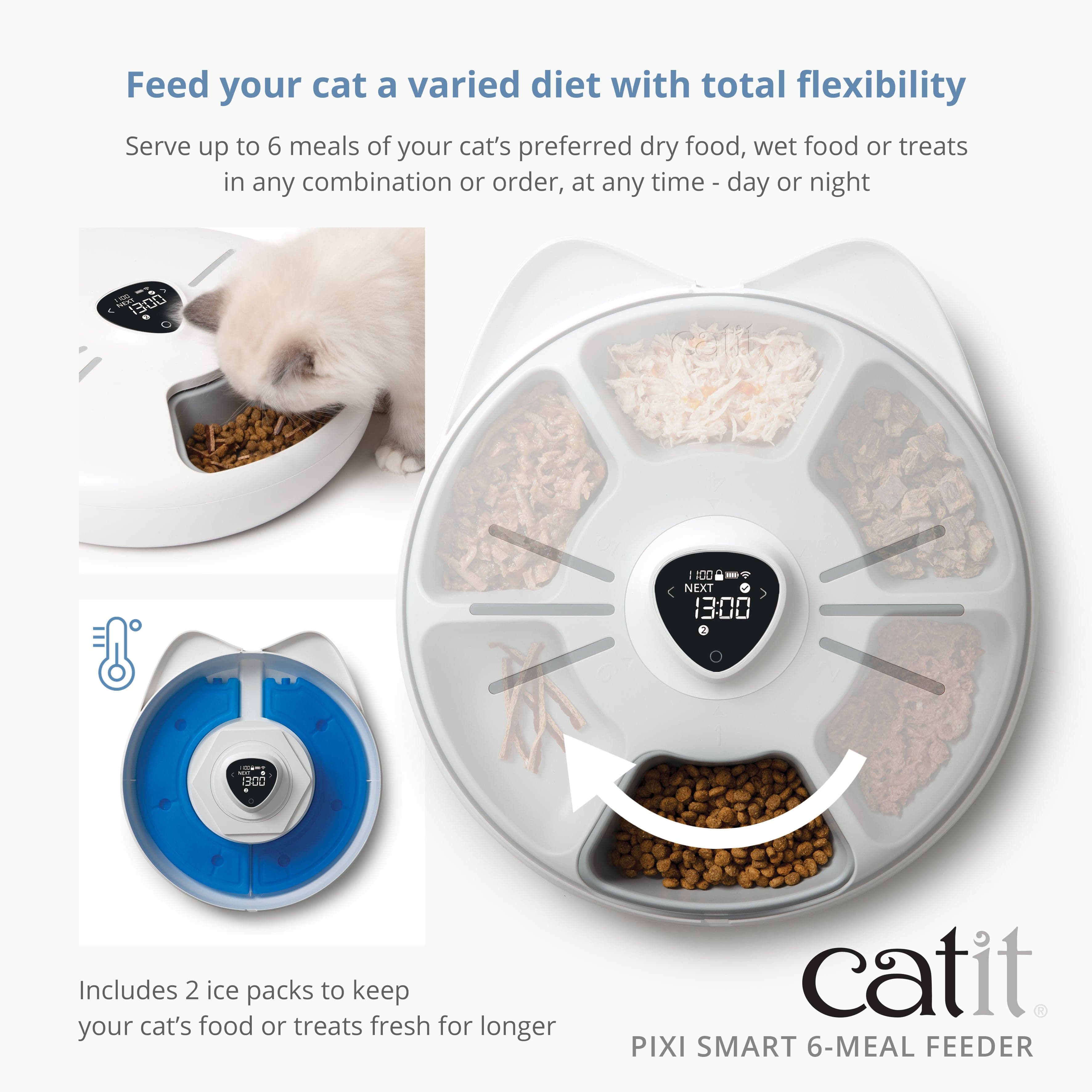 Catit PIXI Smart 6-Meal Feeder – Catit USA - Official Catit Brand Store