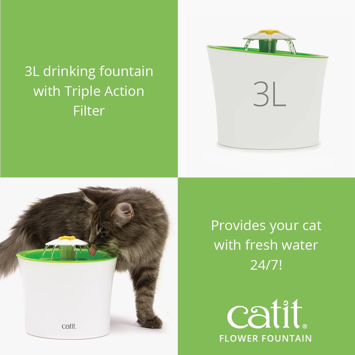 Catit flower cat shop water fountain filters