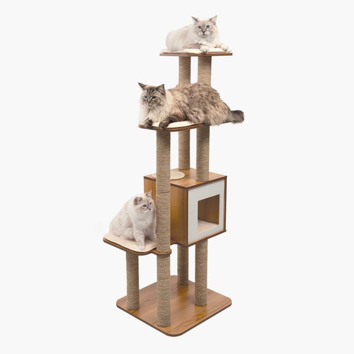 Vesper 52063 high shop base oak cat furniture