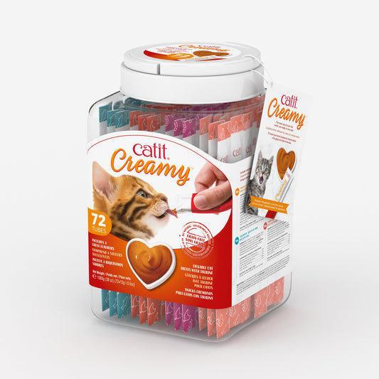 Catit Creamy Lickable Treats Gift Jar - 72 Pack