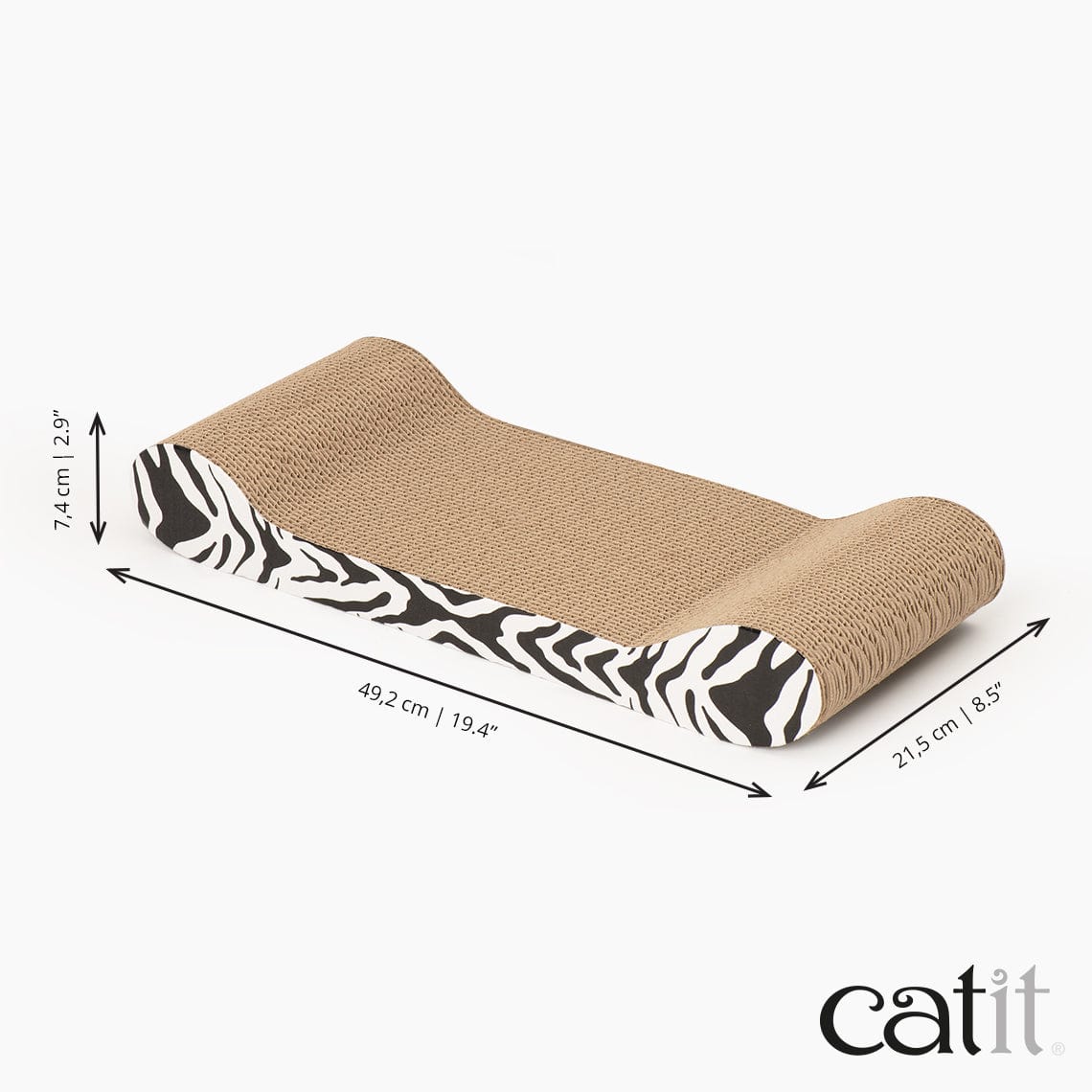 Catit Scratcher with Catnip – White Tiger